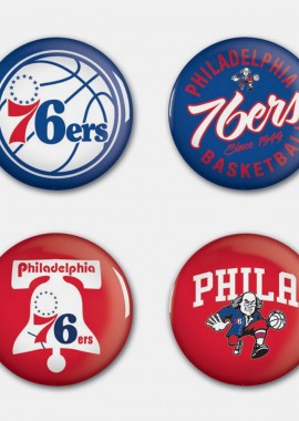 Wincraft - Wincraft Nba Btn 4Pk P 76Ers (9000179215_76372)