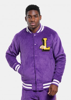 Mitchell & Ness - Mitchell & Ness Los Angeles Lakers Collegiate Varsity Ανδρικό Bomber Μπουφάν (9000178677_3149)