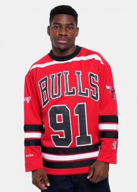 Mitchell & Ness - Mitchell & Ness NBA Dennis Rodman Chicago Bulls Μπλούζα με Μακρύ Μανίκι (9000258010_1634)