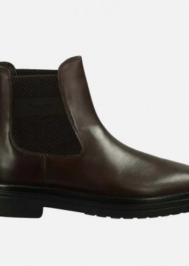 Ανδρικά Δερμάτινα Μποτάκια Gant Boggar 29651740 G46 Καφέ σκούρο