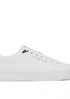 Ανδρικά Δερμάτινα Sneakers Tommy Hilfiger FM0FM05511 YBS Λευκά