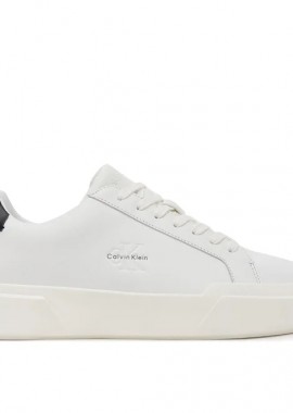 Ανδρικά Δερμάτινα Sneakers Calvin Klein YM0YM01344-01W Λευκά