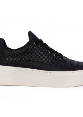 Ανδρικά Sneakers Renato Garini DAVEB-600 Μαύρο Μαύρο Πλεκτό V5700060350L