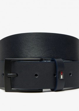 Ανδρική Δερμάτινη Ζώνη Tommy Hilfiger 3.5cm AM0AM13014-DW6 Μπλε