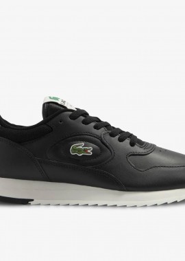 Ανδρικά Δερμάτινα Sneakers Lacoste Linetrack 46SMA0012454 Μαύρα