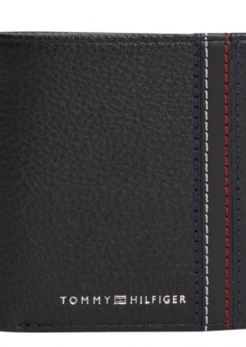 Ανδρικό Δερμάτινο Πορτοφόλι Tommy Hilfiger AM0AM14230-BDS Μαύρο