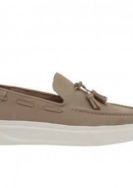 Renato Garini - Ανδρικά Δερμάτινα Loafers Renato Garini Bristol-2868AB Μπεζ Καστόρι W57002682585