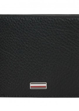 Tommy Hilfiger - Ανδρικό Δερμάτινο Πορτοφόλι Tommy Hilfiger AM0AM14496-BDS Μαύρο