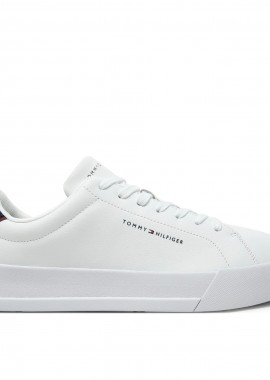 Ανδρικά Δερμάτινα Sneakers Tommy Hilfiger FM0FM05367 0LD Λευκά