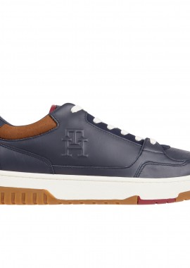 Ανδρικά Δερμάτινα Sneakers Tommy Hilfiger Basket FM0FM04823 DW5 Μπλε