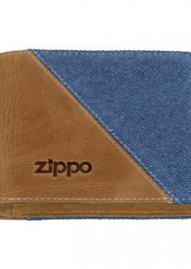 ZIPPO - Zippo Mens Wallet Denim Blue Tan