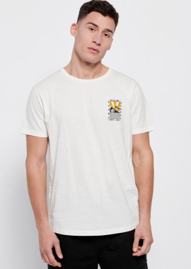 FUNKY BUDDHA - Loose fit t-shirt με τύπωμα στην πλάτη
