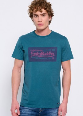 FUNKY BUDDHA - T-shirt με τύπωμα στο στήθος