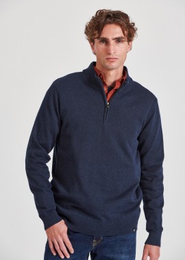 FUNKY BUDDHA - Ανδρικό half-zip πλεκτό πουλόβερ