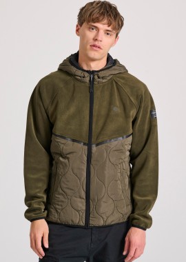 FUNKY BUDDHA - Oversized fleece ζακέτα φούτερ με κουκούλα