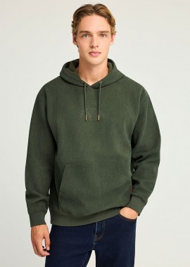 FUNKY BUDDHA - Oversized ανδρικό φούτερ με κουκούλα και τύπωμα στο στήθος