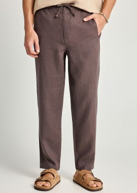FUNKY BUDDHA - Ανδρικό comfort fit λινό chino παντελόνι