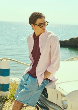 FUNKY BUDDHA - Ανδρικό βαμβακερό πουκάμισο - The essentials