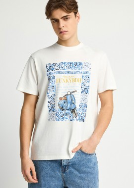 FUNKY BUDDHA - Ανδρικό βαμβακερό t-shirt με τύπωμα