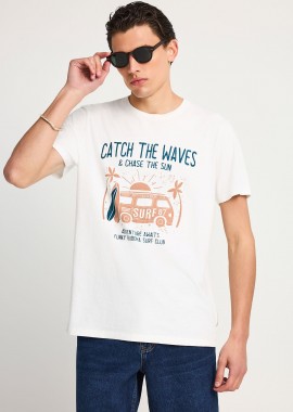 FUNKY BUDDHA - Ανδρικό βαμβακερό t-shirt με τύπωμα