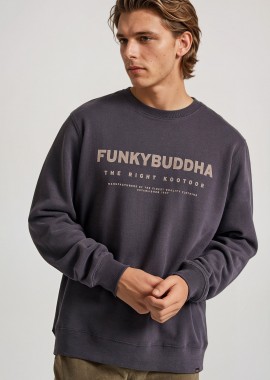 FUNKY BUDDHA - Relaxed fit φούτερ με Funky Buddha τύπωμα
