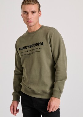 FUNKY BUDDHA - Relaxed fit φούτερ με Funky Buddha τύπωμα