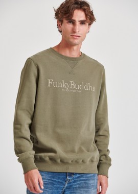FUNKY BUDDHA - Φούτερ με branded τύπωμα στο στήθος