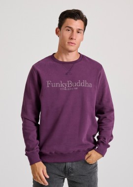 FUNKY BUDDHA - Φούτερ με branded τύπωμα στο στήθος