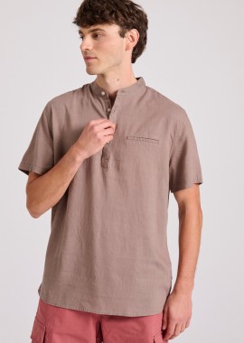 GARAGE 55 - Relaxed fit linen blend ανδρική πουκαμίσα Garage 55