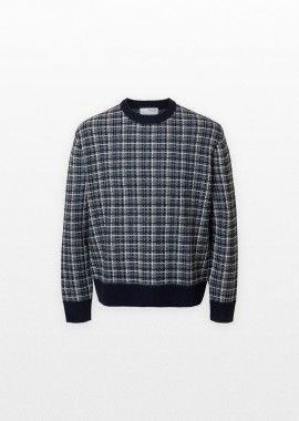 SELECTED HOMME - SELECTED HOMME Ανδρικό Μαύρο Wool Blend Crewneck Jumper
