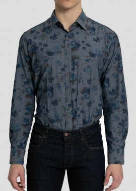 MIRCAM - MIRCAM Ανδρικό Πολύχρωμο Floral Print Shirt