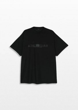 BALENCIAGA - BALENCIAGA Ανδρικό Logo-Print Cotton T-Shirt