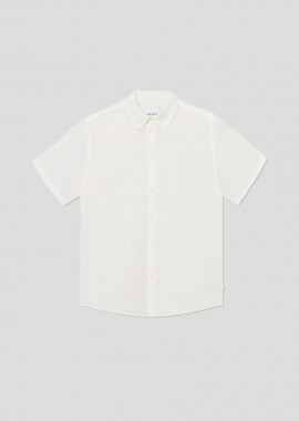 LES DEUX - LES DEUX Ανδρικό Λευκό Kris Linen SS Shirt