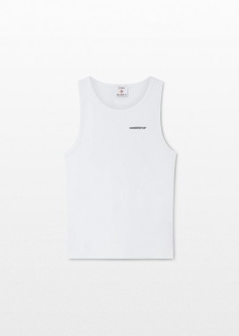 CASABLANCA - CASABLANCA Ανδρικό Λευκό Ribbed Tank Top