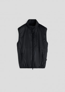 ASPESI - ASPESI Ανδρικό Μαύρο Jil Technical Fabric Gilet