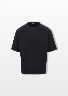 HERNO - HERNO Ανδρικό Μαύρο Waffle T-Shirt