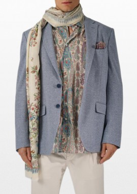 ETRO - ETRO Ανδρικό Μπλε Single Breasted Blazer