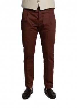 NINE IN THE MORNING - NINE IN THE MORNING Ανδρικό Μπορντό Tailored Chino Trousers-Bordeaux