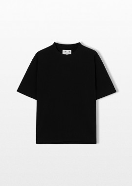 SOLID HOMME - SOLID HOMME Ανδρικό Μαύρο Crinkle String T-Shirt