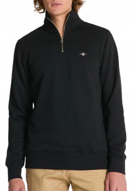 Gant - Μπλούζα Μακρυμάνικη Gant Reg Shield Half Zip 2008005-005-BLACK Ανδρικό