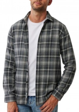 Mexx - Πουκάμισο Μακρυμάνικο Mexx Brushed Check TU1516026M-Black Ανδρικό