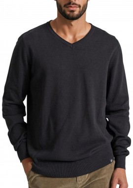 Funky Buddha - Πουλόβερ Funky Buddha Με V Λαιμόκοψη FBM010-002-09-BLACK Ανδρικό