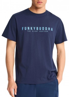 Funky Buddha - Μπλούζα Κοντομάνικη Funky Buddha Με Τύπωμα FBM013-011-04-NAVY Ανδρικό
