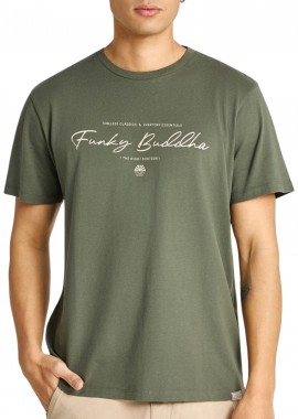 Funky Buddha - Μπλούζα Κοντομάνικη Funky Buddha Με Λογότυπο FBM013-022-04-DEEP FOREST Ανδρικό