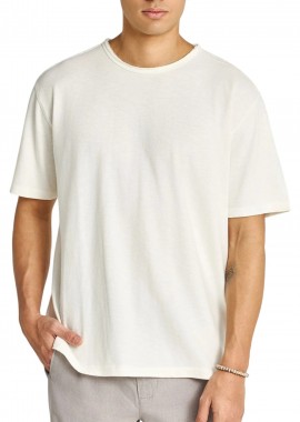 Funky Buddha - Μπλούζα Κοντομάνικη Funky Buddha Relaxed T-Shirt FBM013-309-04-OFF WHITE Ανδρικό