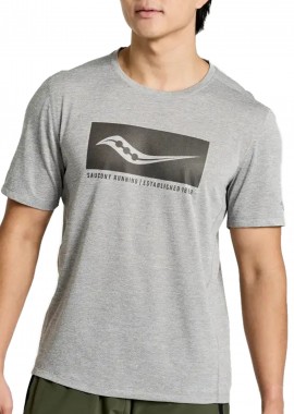 Saucony - Μπλούζα Κοντομάνικη Saucony Stopwatch Graphic SAM800280-LGHS3 Ανδρικό