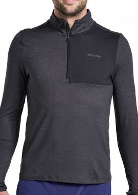 Saucony - Μπλούζα Μακρυμάνικη Saucony Sunday 1/4 Zip SAM800301-BKH Ανδρικό