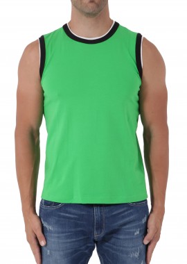 Bikkembergs - Μπλούζα Αμάνικη Bikkembergs Με Τύπωμα Στην Πλάτη 82042 S724 0545-GREEN Ανδρικό