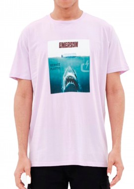Emerson - Μπλούζα Κοντομάνικη Emerson Με Τύπωμα Reduce Plastic 221.EM33.51-COOL PINK Ανδρικό