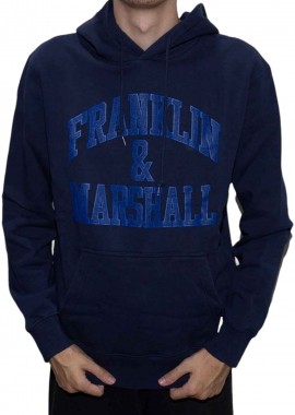 Franklin & Marshall - Μπλούζα Μακρυμάνικη Franklin & Marshall Με Κουκούλα JM5220.000.2004P01-219-NAVY Ανδρικό